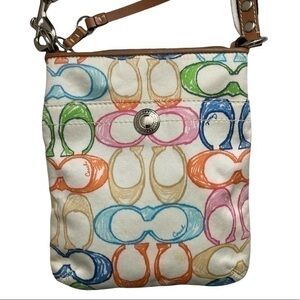 Coach signature multicolor c croobody swingpack